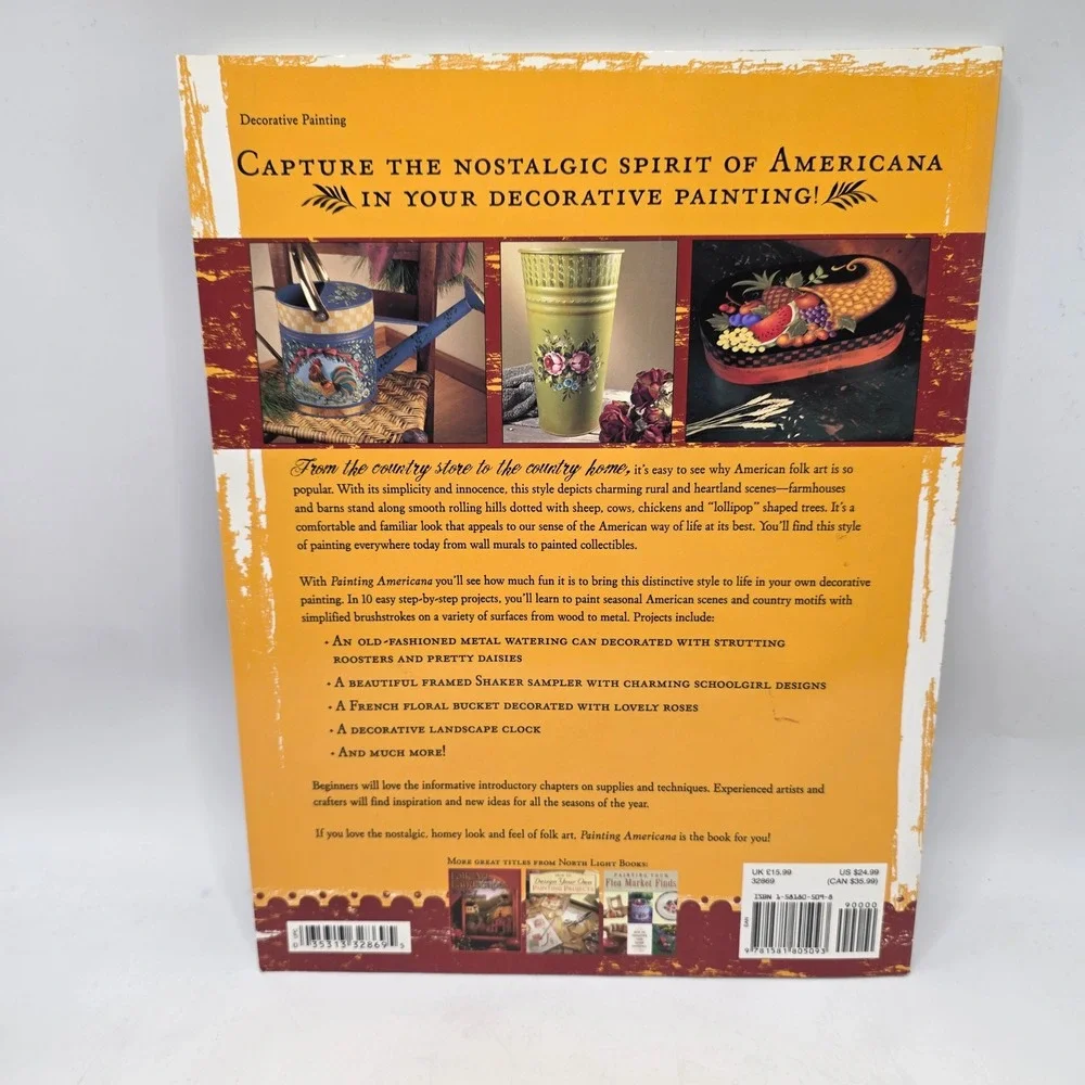 Judy Morgan Painting Americana Book Folk Art Decorative Tole Painting Farmhouse